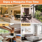 Mosquito Repellent Outdoor Patio, Natural Mosquito Repellents, Mosquito Barrier, Mosquito Repellent Indoors, Protects 120 Sq Ft, Safe for Use Around Kids, Pets - 8P
