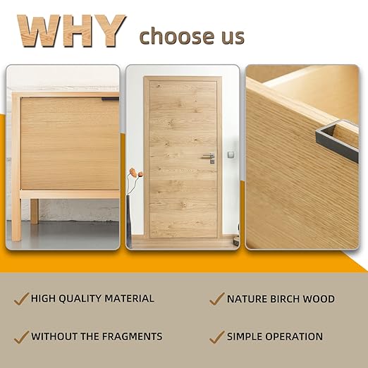 GSCIT Club Birch Edge Banding, 3/4 inch x 50ft roll of Veneer Edge Banding Preglued Flexible, Real Wood Tape Banding