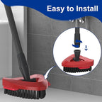 Scrub Brush with Mop Base for Ocedar Spin Mop 2 Tank System, Spin Mop Replacement Head for O Cedar Mop Replace Head, Scrub Brush Attachment for O Cedar Mop Scrubber Head, Scrub Head for Ocedar Mop