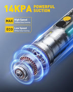 AUXITO Car Vacuum Cleaner - Portable Handheld Vacuum Cleaner 14000Pa Suction Power, Blow & Suction 2 in 1 Mini Vacuum Cleaner Hand Held Vacuum for Car, Home, Pet, Office (Silver)