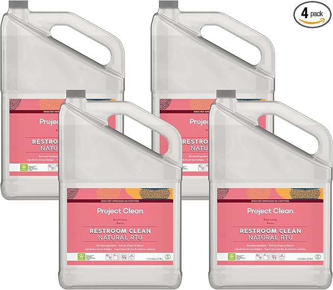 Multi-Surface Cleaner, non toxic bathroom cleaner, Eco-Friendly non toxic cleaning supplies, Ready to Use, Non-scented, Bathroom cleaner, Refill supply for your bathroom cleaner spray (4 pack)