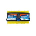 Unger Professional HydroPower Lock-On 10” Bi-Level Scrub Brush, Cleaning Supplies, Scrubber Tool, Compatible with Waterflow Poles, Use in Garage, Driveway, Deck, Concrete, Cement, and Brick