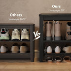 Wood Shoe Rack Bench for Entryway, 2 Tier Shoe Rack for Front Door Entrance, Shoe Bench with Shoe Storage for Entryway, Bedroom, 23.6"