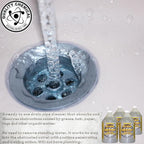 Quality Chemical Fumeless Drain Opener - Fast Acting Clog Remover and Declogger - Professional Strength - for Bathtub, Kitchen Sink, Drano, Hair Clog Remover - Drain Cleaner 128 oz (Pack of 4)
