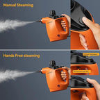 Handheld Steam Cleaner, Steam Cleaner with 16 PCS Accessory & Safety Lock, 500ML Large Capacity Natural Surface Steam for Cleaning, Multipurpose Steamer for Home, Car, Bathroom, Grease (Orange)