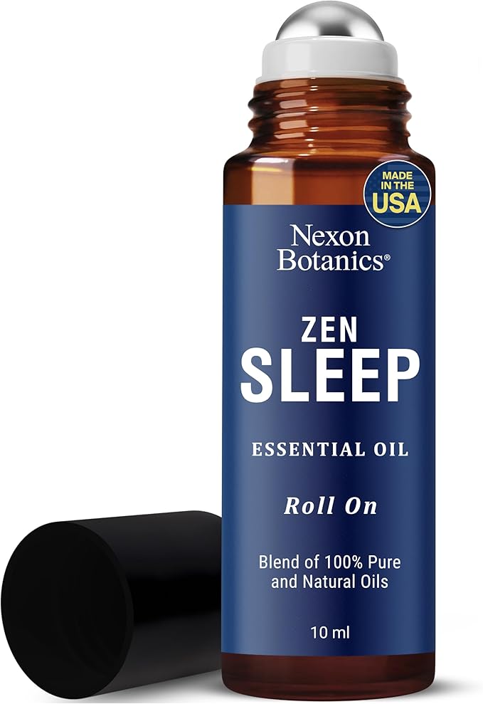 Zen Sleep Essential Oil Roll-On 10 ml - Calming Blend for Serenity & Deep Sleep - Easy-to-Use Roller Ball - Nexon Botanics