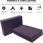 Premium 10 Pack 6" x 9" Purple General Purpose Scuff Pads - Scuffing, Scouring, Sanding, Paint Primer Prep Adhesion Scratch - Surface Preparation Automotive Car Auto Body Woodworking Wood (600 Grit)