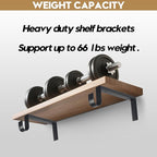 AddGrace Heavy Duty Closet Rod and Shelf Brackets 8 Inch Wall Mounted Closet Rod Bracket with Pole Holder Shelving Support with Screws for Laundry (2 Pack)