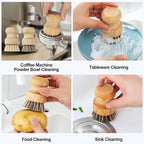 12Pcs Crevice Cleaning Brush Set, Hard Bristle Cleaning Supplies for Kitchen, Bathroom, Teapot, Bottle, Cup, Blender, Corner, Grout, Sink