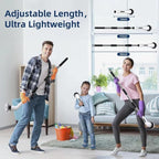 Electric Spin Scrubber Bathroom - Adjustable Handle Cordless Shower Scrubber, 2 Speeds, Bathroom Scrubber with 8 Replaceable Brush Heads, Power Scrubber for Bathtub Cleaning