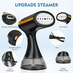 ZOOY Steamer for Clothes 1500W, Clothes Steamer for Home, Office, Travel, Portable Handheld Garment Steamer Upgraded 300ML Large Capacity Water Tank, Wrinkle Remover(Black)