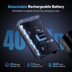 Cordless Vacuum Cleaner Rechargeable with 2600mAh Detachable Battery, Powerful Vacuums with 2 Adjustable Modes, Lightweight Portable Stick Vacuum for Home (Red Black)