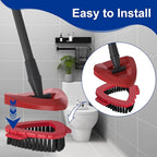 Triangle Scrub Brush Head for 2-Tank Snap-On Spin Mop Systems, Aftermarket Floor Scrubber Replacement with Outward-Angled Nylon Bristles for Corners, Grout & Edges — Hard Floor Deep Cleaning, 1 Pack