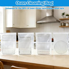 XANGNIER 3 Pack No Scrub Oven Rack Cleaning Bags 27.5*19.6 in,No Cleaner Included,Simple to Use,No Messy Hands Reusable Leakproof Soaking Cleaner Bags for Removable Metal Rack,BBQ Grills,Grill Grate