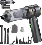 Car Vacuum Portable Cordless, Foldable Handheld Vacuum with Brushless Motor, 22000PA High Power Mini Hand Vacuum Cleaner & Air Blower & Duster & Pump for Home, Pet, Office