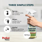 Bathroom Cleaner 16 oz - Daily Cleaning Spray for Shower Curtain, Sink, Shower, Tile, Bathtub, & Toilet Bowl Cleaners Revealing Natural Shine & Refreshing Scent- Safe on All Surface