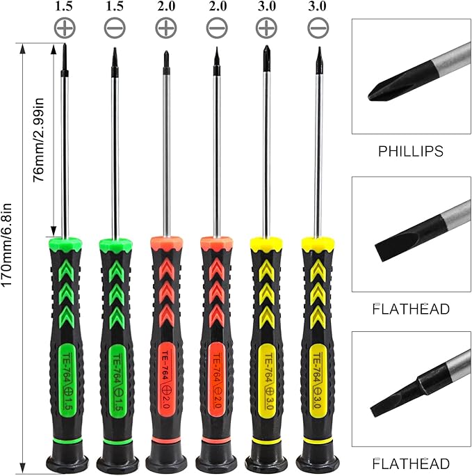 Terminal Removal Tool Kit for Deutsch Connectors, Depinning Tools Electrical Pin Extractor with Magnetic Phillips Screwdrivers 32Pc