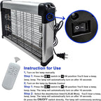 BAIMNOCM UV Lamp 76 Watts, Hanging Mite Odor Mold Removal Lamp with Remote Control Timer, UV-C Light for Basement Kitchen, 254nm Quartz Light