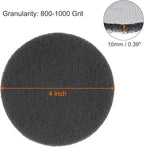 HARFINGTON 15pcs Drill Power Brush 4 Inch Tile Scrubber Scouring Pads 800-1000 Grit for Bathroom Kitchen Household Cleaning