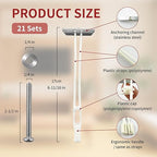 21PCS Heavy Duty Drywall Anchors with Bolts for 1/4"-20, 270+ lbs Hollow Wall Anchors for TV Mounting Kit,Drywall Toggle Bolt - Zinc Plated, Easy Install