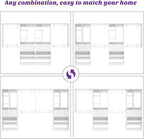 [10 FT Closet System] 120 Inch Reversible Set of 2 Wood Closet Organizer System with 4 Drawers, 6 Hanging Rods Adjustable Shelf, Shoe Rack, White