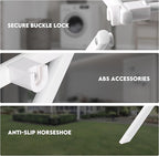 2024 Enhanced Clothes Drying Rack | Foldable Drying Rack Clothing for Laundry | Small Collapsible Portable Dryers for Laundry | Use for Indoor & Outdoor | White 37.5"x29"x12"