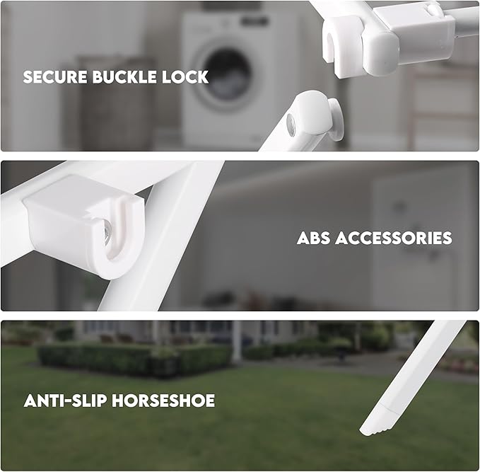 2024 Enhanced Clothes Drying Rack | Foldable Drying Rack Clothing for Laundry | Small Collapsible Portable Dryers for Laundry | Use for Indoor & Outdoor | White 37.5"x29"x12"