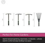 Yard Butler Terra Tuff Hand Tool Bundle, ITT-4B - Essential Gardening Tool for Yardwork - Power-Coated Steel Construction - Comfortable Grip - Long-Lasting - Rust-Resistant