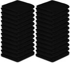 Softolle 100% Cotton Washcloths 24 Pack (12x12 Inches) Soft, Highly Absorbent Washcloth, Face Towels, Wash Cloths for Face, Ring Spun, Bulk Pack (Black)