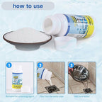 2 Pcs Sink and Drain Cleaner, Powerful Pipe Dredge Sink Cleaner Powder, Fast Foaming Drain Cleaner Pipeline Dredging Agent for Kitchen Toilet Pipeline Quick Cleaning (2) (2)
