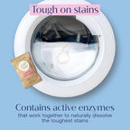 Fab Tab Laundry Detergent Tablets, Plant-Based Formula, Removes Tough Stains, Plastic-Free Alternative to Pods, All Washing Machines (12 Count, Floral)