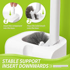 Toilet Brush and Plunger Set Hidden, S-Shaped Toilet Brush Plunger Combo 2 Pack, Perfect for Homes, Apartments & Bathrooms