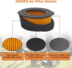 2PCS 951-10794 Air Filter Fit for 951-14262 751-10794 751-14262 for MTD Series 208 cc Troy-Bilt Premium OHV engine Yard Machine Outdoor Huskee Bolens Tillers Craftsman Lawn Mower with Pre-Filter
