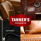 Tanner's Preserve Leather Cleaner, Cleans & Restores Finished Leather, Use for Cars & Interiors, Couches & Furniture, Saddles & More, 8 Fl Oz