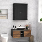 ChooChoo Bathroom Wall Cabinet, Over The Toilet Space Saver Storage Cabinet, Medicine Cabinet with 2 Door and Adjustable Shelves, Cupboard, Navy Blue