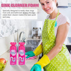 Foaming Drain Cleaner, Sink Cleaner and Deodorizer, Drain Clog Remover for Kitchen Sinks, Tubs, Shower Drains (2pcs, Count, 2)
