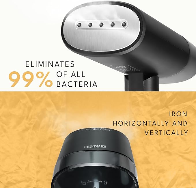 Travel Steamer for clothes - 25 Sec Fast Heat Up & Incl. Travel Accessory I Portable Size Clothes Steamer for clothing iron I Mini Plancha a vapor para ropa steam Hand Handheld Steamers I By LEBENLANG