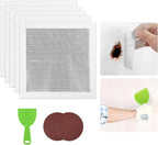 Drywall Repair Kit, 10Inch Drywall Patch Kit Self Adhesive Aluminum Plasterboard Wall Patches Quick Fix Plaster Wall with Scraper for Plaster Roof Drywall Crack Repair (8Pcs Kit)