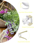 Pruning Shears for Gardening, 4 Pack Garden Scissors for Cutting Fresh Flowers, Floral Clippers for Plants, Fruits (Yellow)