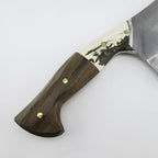 Handcrafted Gaucho Cleaver Knife – High Carbon Steel Blade – Deer Antler & Hardwood Handle – Argentine Bushcraft Hatchet for Camping, Hunting, Skinning – Includes Sheath