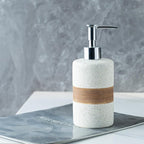 Soap Dispenser for Kitchen & Bathroom, Dish Soap, Hand Soap, Shampoo, Conditioner Dispenser Bottle with Stainless Steel Pump, Includes Silicone Funnel, Non-Slip Design, Kitchen Decor, White