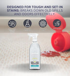 Spearmint Sage Scent Stain and Odor Remover Spray 20 oz Bundle with Microfiber Cloth - Plant-Based Stain Lifters & Odor Fighters for Carpets, Upholstery & More - (3 Items)