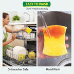 HOMERHYME Heavy Duty Sponges 60 Pack, Double-Side Scratch-Free Dish Sponges for Kitchen, Sturdy Multipurpose Cleaning Supplies for Home, Kitchen, Bathroom & Household