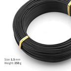 Black-1.5-Anodized Aluminum Bonsai Training Wire 250g Large Roll,Many Size to Choose,KSVZS Bendable Metal Wire for Crafts,Sculpting,Armature and Daily Use,Necessities for Family