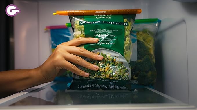 GRIPSTIC Bag Sealer - Reusable Chip Clips, Bag Clips. Patented. Airtight & Waterproof Seal on Food Storage Bags, Kids Snacks & More. Near Zero Waste. 12ct Medium