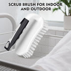 SetSail Scrub Brush, Heavy-Duty Scrub Brushes for Cleaning with Stiff Bristles Cleaning Brush for Shower, Bathroom, Carpet, Kitchen and Bathtub Scrubber - 2 Pack Black