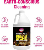 Quick 'n Brite Fireplace Gel Cleaner for Brick, Stone, Rock, Tile, and Marble, Nonabrasive Fireplace Cleaner, Made in the USA, 64oz