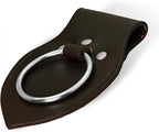 Armory Replicas - Genuine Rawhide Leather Universal Axe Frog - Medieval Hand Crafted O-Ring Funcitonal Outdoor Costume LARP Weapon Holder