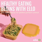 Ello Snap & Nest 10-Piece 4.5 Cup Plastic Meal Prep Set, Reusable Food Containers for Healthy Eating, Freezer, Dishwasher Safe, Desert Festival