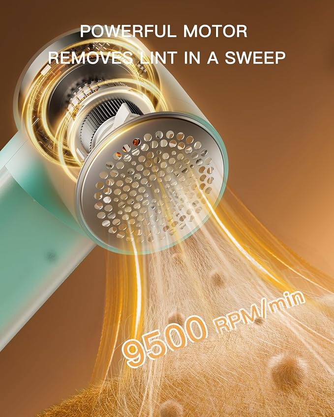 Electric Lint Remover and Fabric Shaver, Rechargeable Clothes Shaver for Sweater Furniture Couch, 3-Speed Pill Remover Defuzzer to Remove Fuzz Pilling from Blanket Jacket